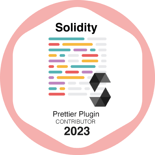 2023 Prettier Solidity Contributor